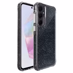 imoshion Coque arrière transparente Pailletée Samsung Galaxy A35 - Argent