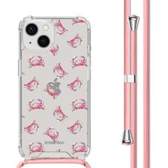 imoshion Coque Design avec cordon Apple iPhone 13 - Crab Watercolor