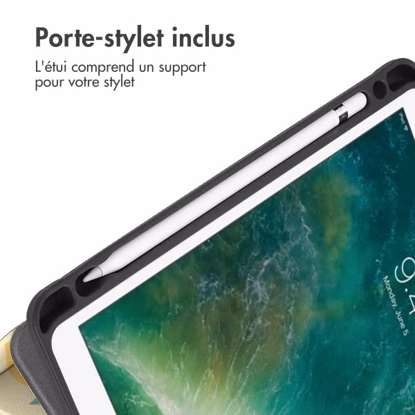 imoshion Coque tablette Design Trifold Apple iPad 6 (2018) 9.7 pouces / iPad 5 (2017) 9.7 pouces / Air 2 (2014)/Air 1 (2013) - Citrus Dream