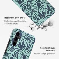 Selencia Coque arrière Vivid Tough Samsung Galaxy A34 - Tropical Vibes Light Blue