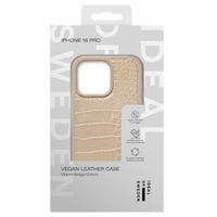 iDeal of Sweden Coque Vegan Leather iPhone 16 Pro - Warm Beige Croco