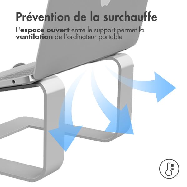 imoshion ﻿Socle pour ordinateur portable en aluminium - Socle pour ordinateur portable - Bureau - Universel - Argent