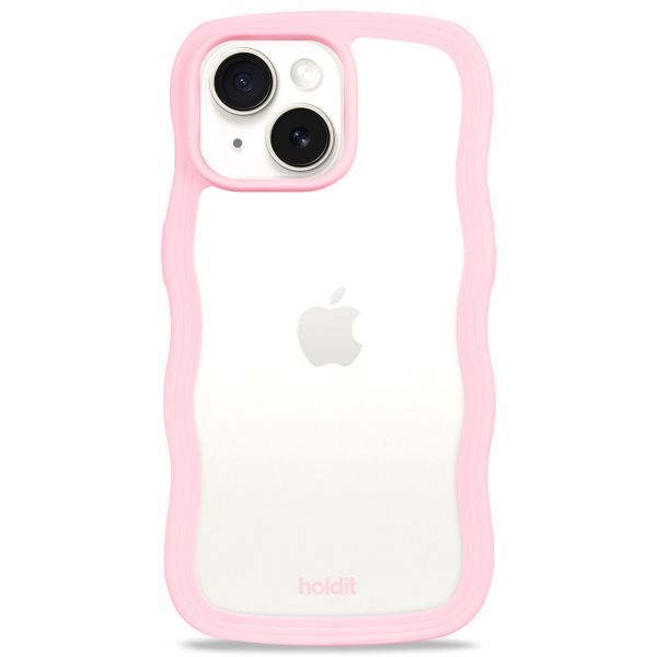 Holdit Coque Wavy iPhone 14/15 Plus - Pink / Transparent