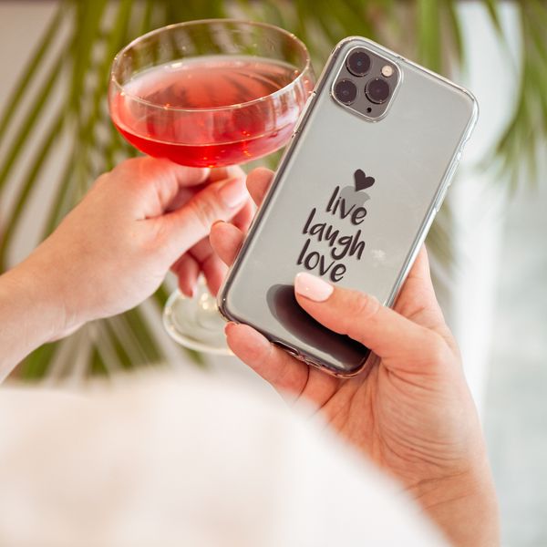 imoshion Coque Design Galaxy A20e - Live Laugh Love - Noir