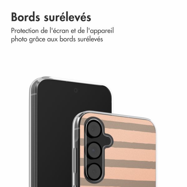 imoshion  Coque Design Samsung Galaxy A55 - Striped Peach Reverse