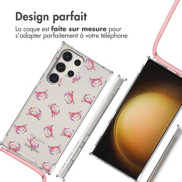 imoshion Coque Design avec cordon Samsung Galaxy S23 Ultra - Crab Watercolor