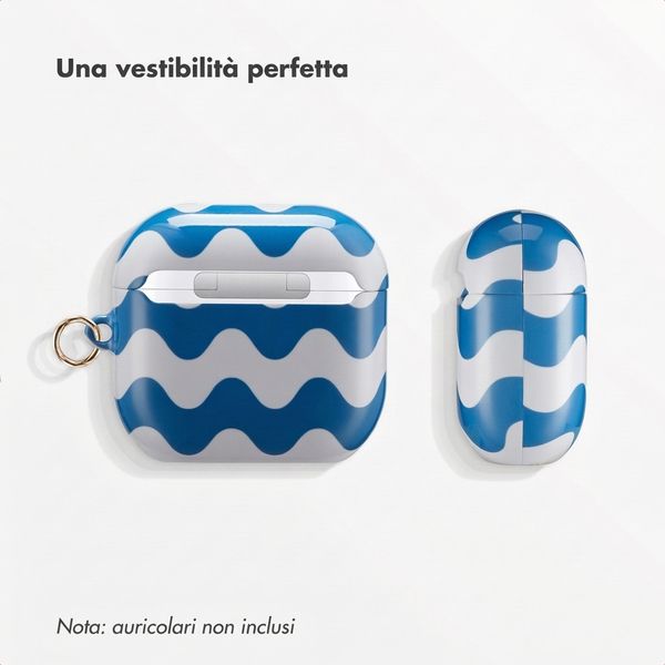 Selencia Coque Vivid  Apple Airpods 4 - Wave Vibes Classic Blue