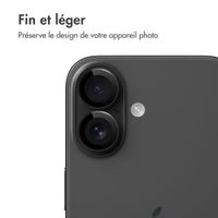 imoshion Lot de 2 protections d'objectif de caméra Apple iPhone 17 / 16 / 16 Plus - Noir