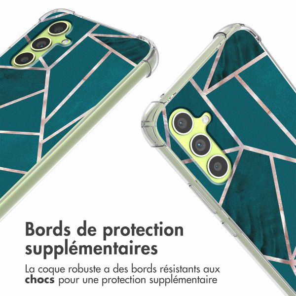 imoshion Coque Design avec cordon Samsung Galaxy A34 - Petrol Green Graphic