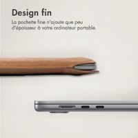 Accezz Leather Pochette ordinateur Apple MacBook 13 pouces - Cognac