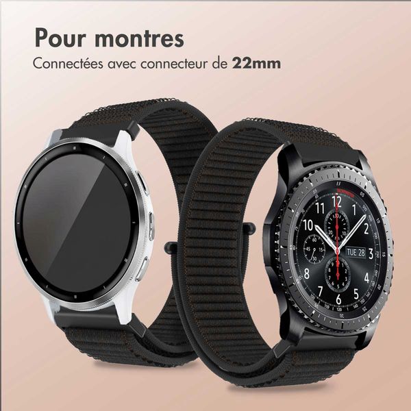 imoshion Bracelet en nylon  - Connexion universelle 22 mm - Noir