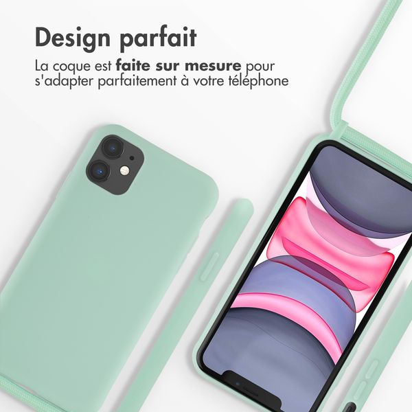 imoshion ﻿Coque en silicone avec cordon iPhone 11 - Menthe verte