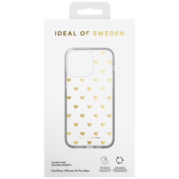 iDeal of Sweden Coque arrière Mirror Apple iPhone 14 Pro Max - Golden Hearts