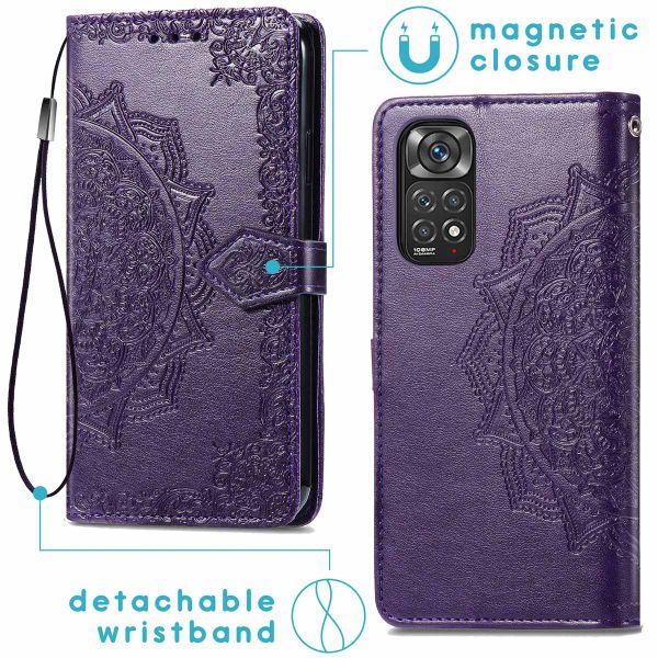 imoshion Etui de téléphone portefeuille Mandala Xiaomi Redmi Note 11 Pro - Violet