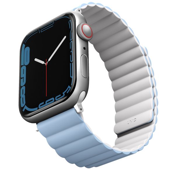 Uniq Bracelet double face Revix Apple Watch Series 1 á 10 / SE / Ultra (2) (44/45/46/49 mm) - Blanc/Bleu