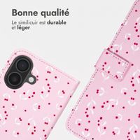 imoshion Étui de télephone portefeuille Design Apple iPhone 16 - Blush Berries