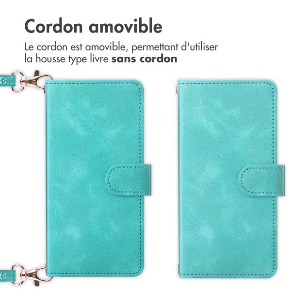 imoshion Etui de téléphone portefeuille avec cordon Samsung Galaxy S23 FE - Turquoise