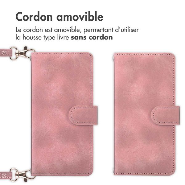 imoshion Etui de téléphone portefeuille avec cordon Samsung Galaxy A54 (5G) - Rose