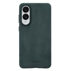Accezz Coque MagSafe en cuir vintage Samsung Galaxy S25 Edge - Smokey Green
