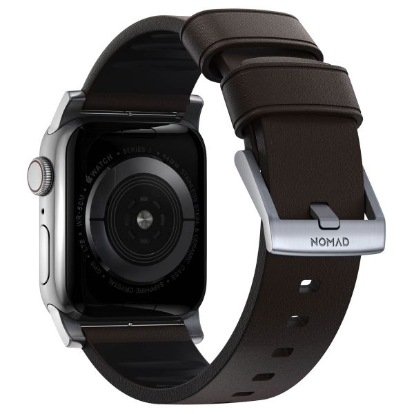 Nomad Bracelet Active Pro Apple Watch Series 1 t/m 11 / SE / Ultra (44/45/46/49 mm) - Brown / Silver