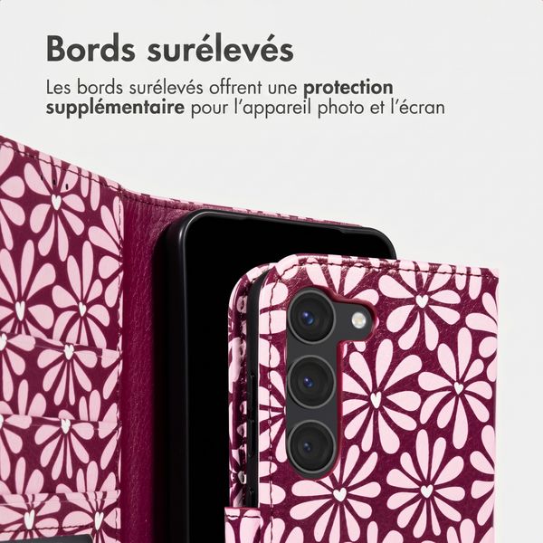 imoshion Étui de télephone portefeuille Design Samsung Galaxy S23 - Bloom Love Blush