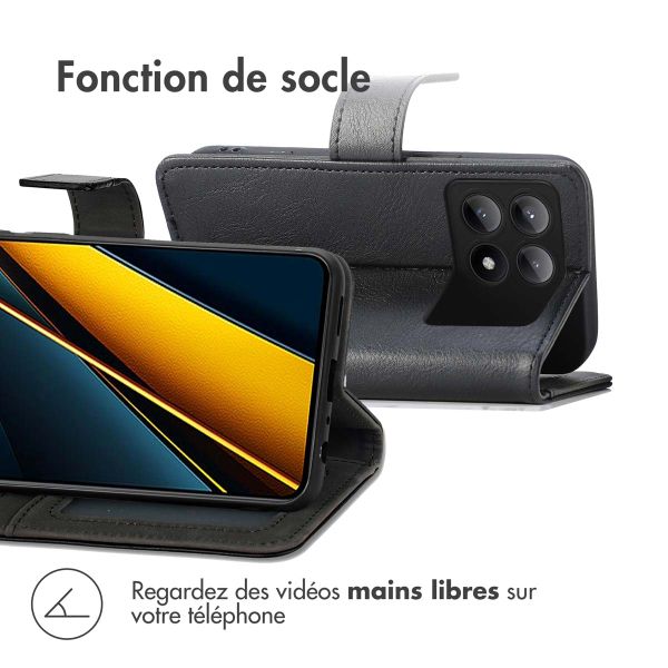 imoshion Étui de téléphone portefeuille Xiaomi Poco X6 Pro - Noir