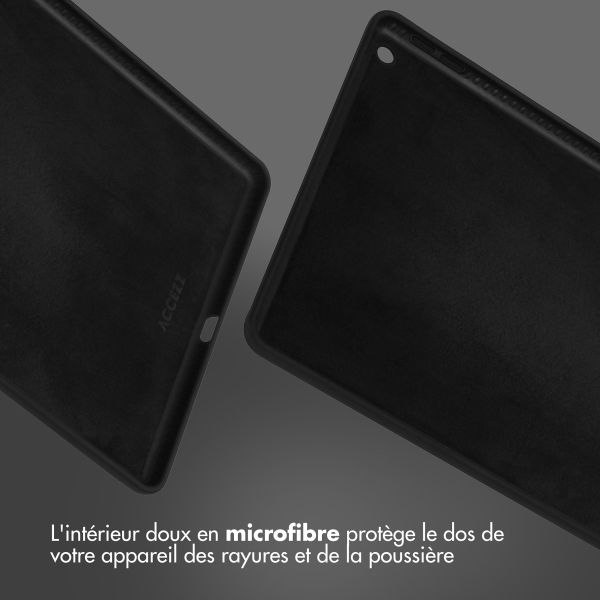 Accezz Coque Liquid Silicone iPad 9 (2021) 10.2 pouces / iPad 8 (2020) 10.2 pouces / iPad 7 (2019) 10.2 pouces - Noir