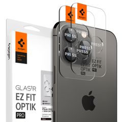 Spigen GLAStR EZ Fit Optik Protection d'objectif de caméra (pack de 2) Apple iPhone 14 Pro / 14 Pro Max - Noir