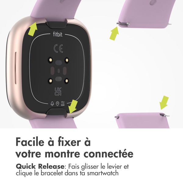 imoshion Bracelet en silicone Fitbit Versa (2) / Versa Lite - Taille S - Vieux Rose