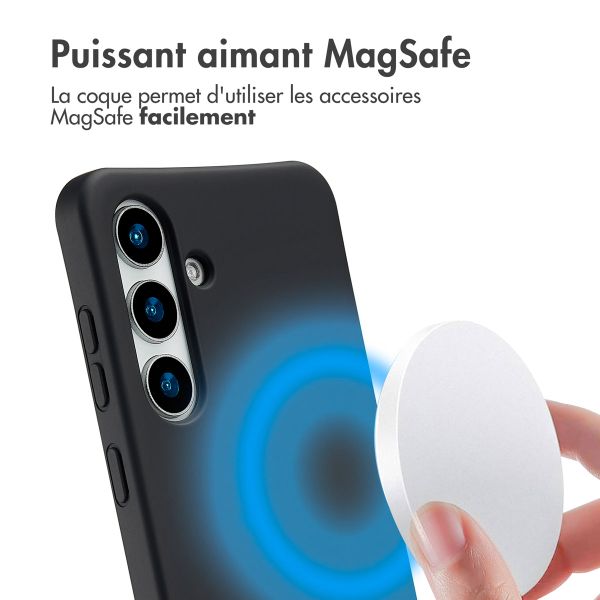 imoshion Coque arrière Color avec cordon amovible et MagSafe Samsung Galaxy S24 / S25 - Noir