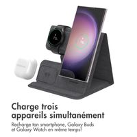 imoshion Chargeur sans fil pliable 3-en-1 Samsung - Galaxy Phone / Galaxy Buds / Galaxy Watch - Gris