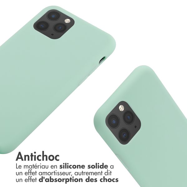 imoshion Coque en silicone avec cordon Apple iPhone 11 Pro - Vert menthe