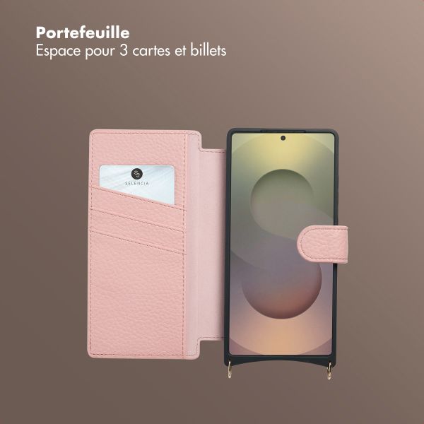 Selencia Étui Riva avec MagSafe et cordon de téléphone Samsung Galaxy S25 Ultra - Old Pink