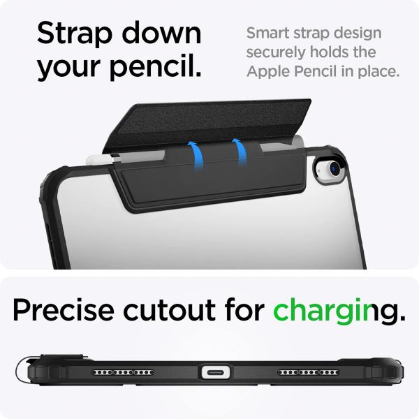 Spigen Coque tablette Hybrid Pro Apple iPad 11 (2025) 11 pouces A16 / iPad 10 (2022) 10.9 pouces - Noir