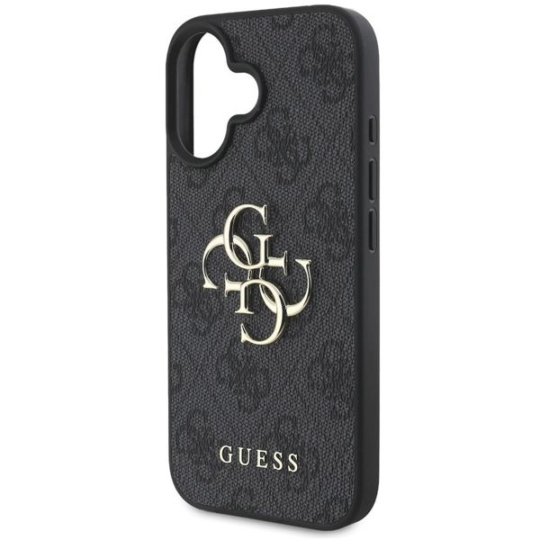 Guess Coque 4G Metal Logo Backcover Apple iPhone 16 - Noir