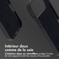 Accezz Coque arrière en cuir avec MagSafe Apple iPhone 17 Pro Max - Onyx Black