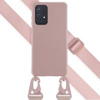 Selencia Coque silicone avec cordon amovible Samsung Galaxy A52(s) (5G/4G) - Sand Pink