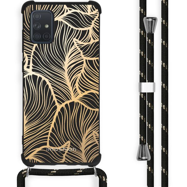 imoshion Coque Design avec cordon Samsung Galaxy A71 - Golden Leaves