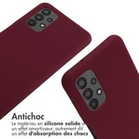 imoshion ﻿Coque en silicone avec cordon Samsung Galaxy A13 (4G) - Rouge foncé