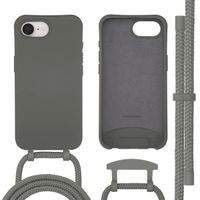 imoshion Coque arrière Color avec cordon amovible et MagSafe Apple iPhone 16e - Black Coffee