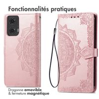 imoshion Etui de télephone Mandala Motorola Moto G04 / G24 - Rose Doré