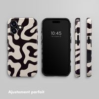 Selencia Coque arrière Vivid avec MagSafe Apple iPhone 16 - Art Wave Black