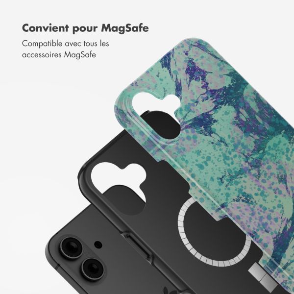 Selencia Coque arrière Vivid Tough avec MagSafe iPhone 16 - Fresh Paint Green