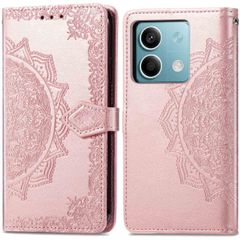 imoshion Etui de téléphone portefeuille Mandala Xiaomi Redmi Note 13 (5G) - Rose Dorée