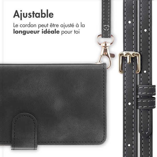 imoshion Etui de télephone portefeuille avec cordon Samsung Galaxy A55 - Noir