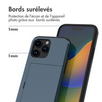 imoshion Coque arrière avec porte-cartes iPhone 14 Pro - Bleu foncé