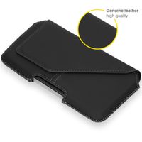 Accezz ﻿Coque de ceinture en cuir véritable - Taille L - Noir