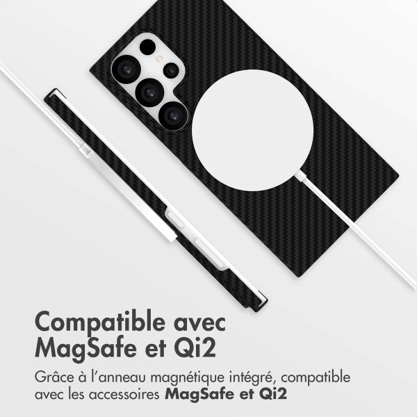 Accezz Coque Kevlar MagSafe Samsung Galaxy S24 Ultra - Noir