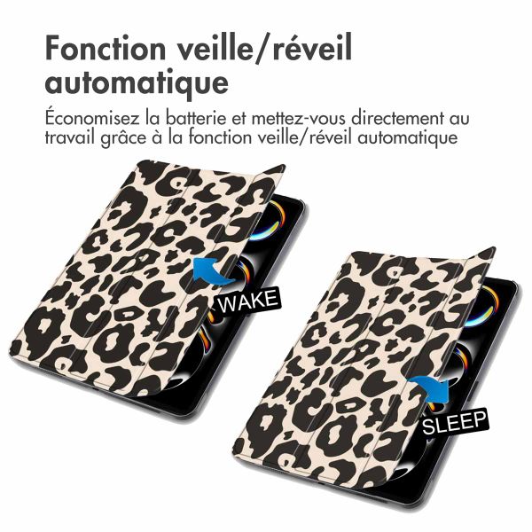 imoshion Coque tablette Design Trifold Apple iPad Pro 11 (2024) M4 - Leopard