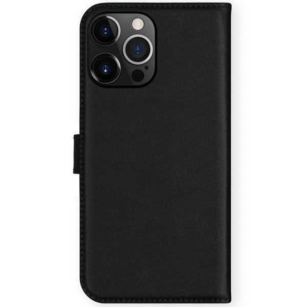 Selencia Étui portefeuille en cuir véritable iPhone 13 Pro - Noir